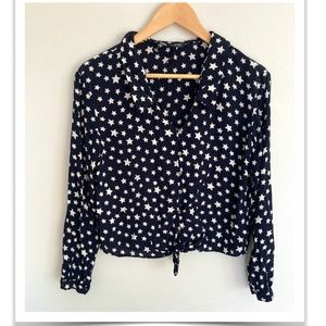 Zara Star Print Blouse • M